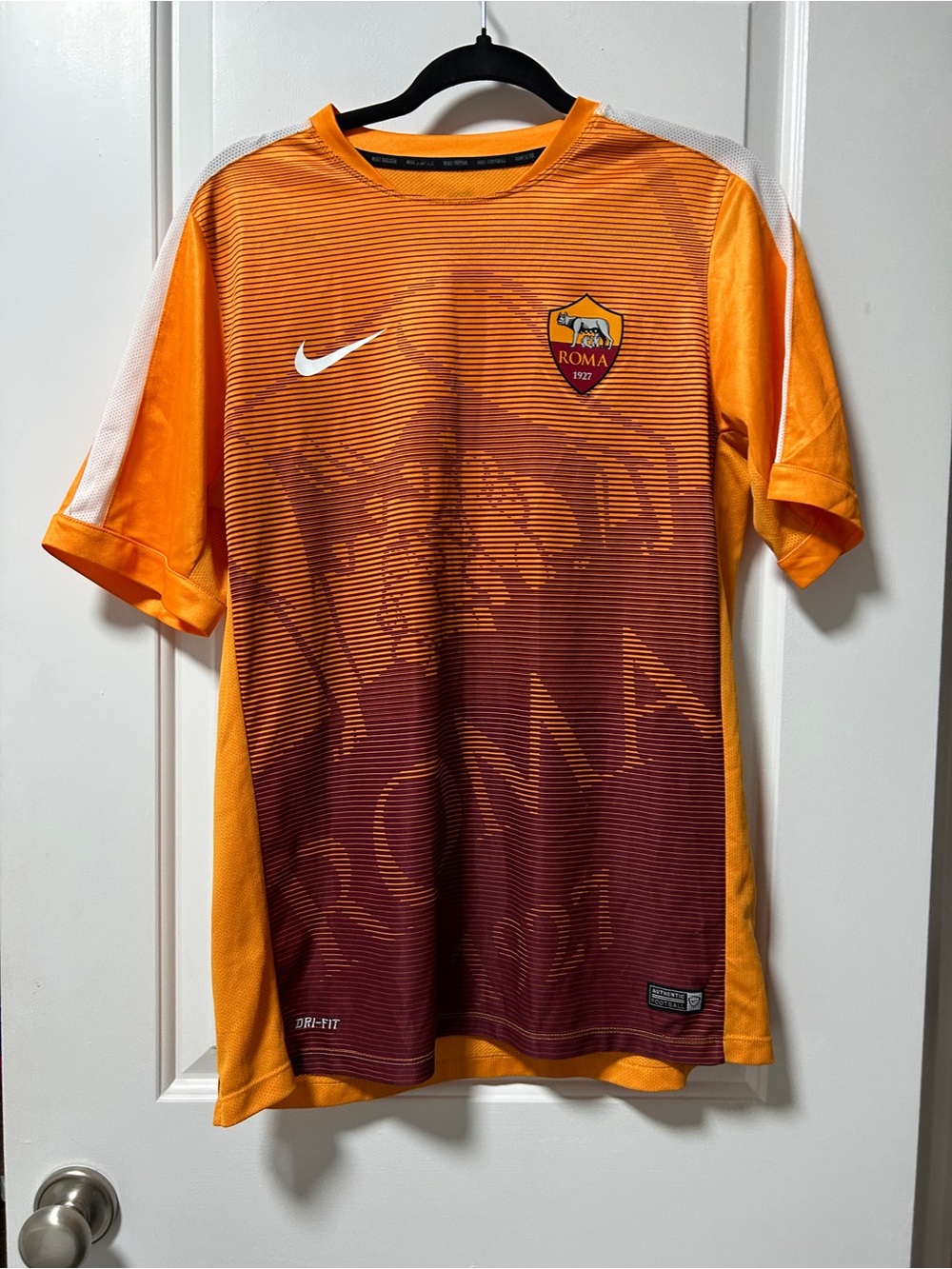Nike AS Roma Gradient Orange Maroon Soccer Jersey